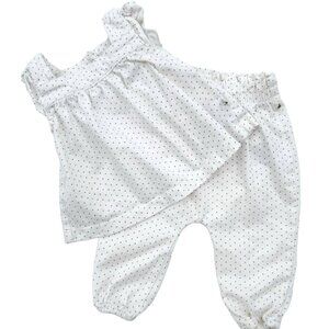 Baby Gap Girl Matching Set 3-6 Months Organic Cotton Polk a Dot Print